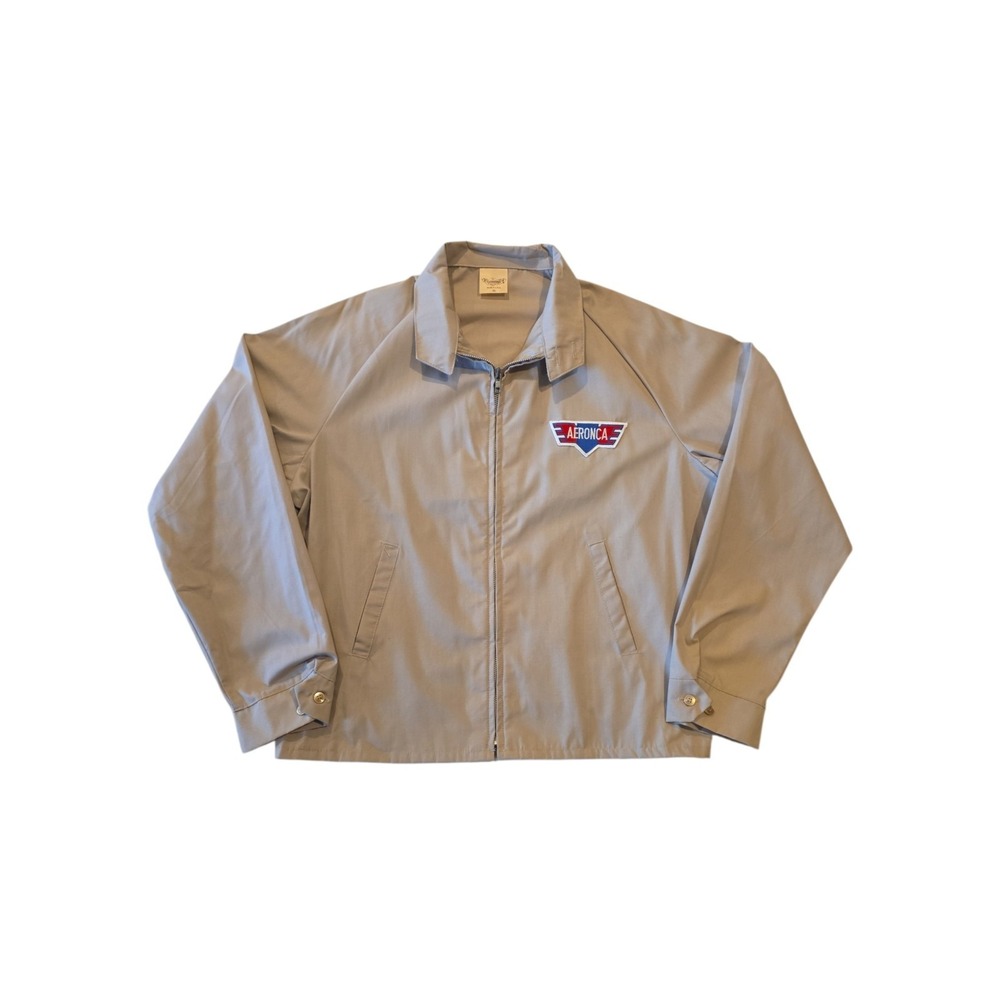 Aeronca Aircraft Jacket XL Auburn Sportswear Made USA Aviation Patch Lightweight